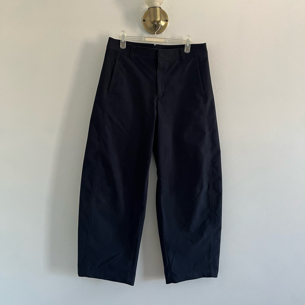 Uniqlo jersey barrel pant in navy blue